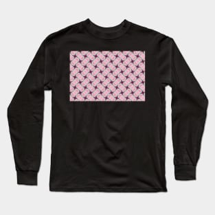 Pink Swirls Pattern Mix and Match Long Sleeve T-Shirt